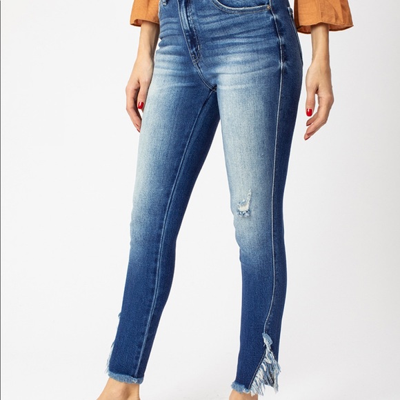 v hem jeans